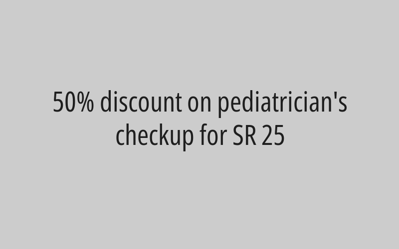20% discount on laboratory services, radiology services, emergency department services and dental cl