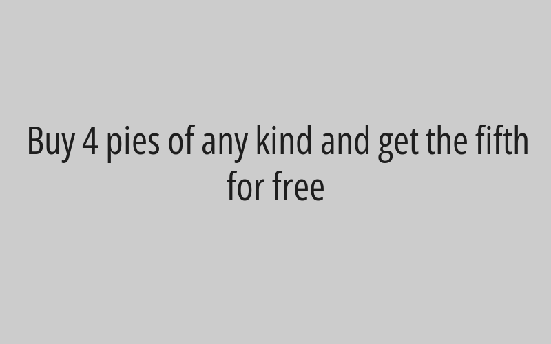 20% discount on the total bill