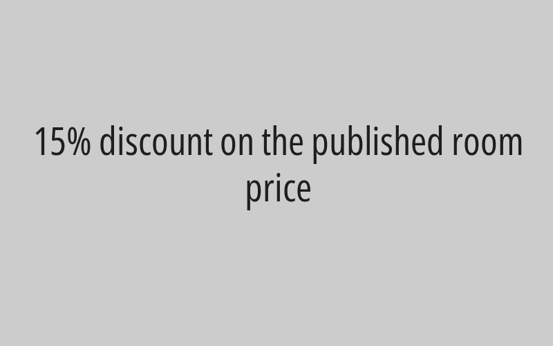 15% discount on the published room price