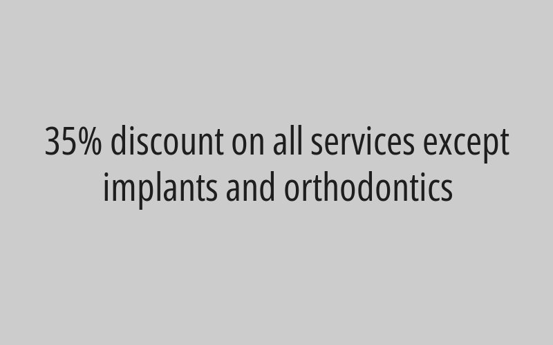 Free examination to assess the cosmetic and therapeutic case.