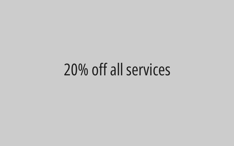 20% off all services