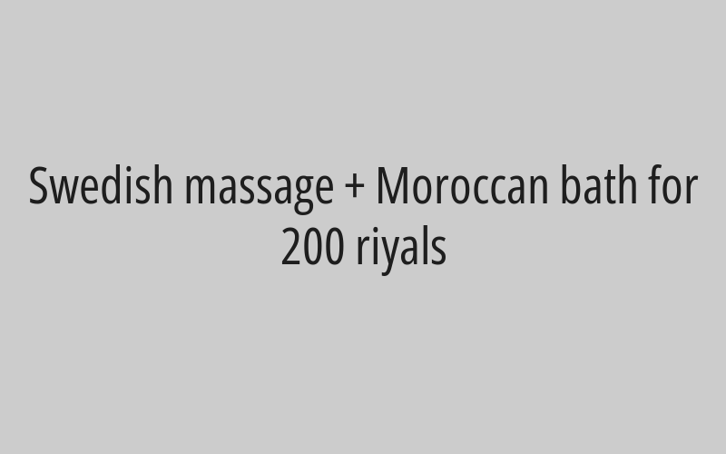 Mix massage for 120 riyals