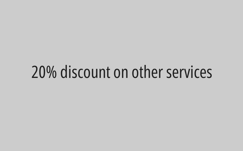 20% discount on other services