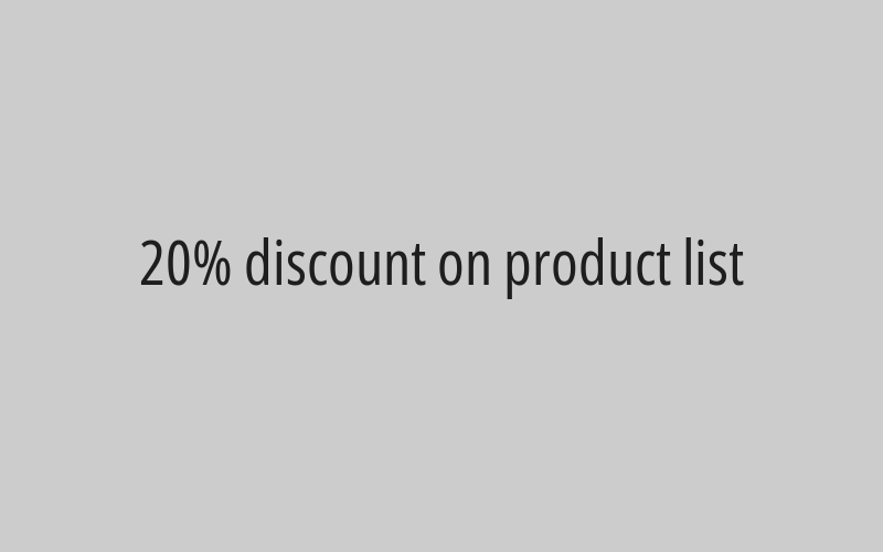 20% discount on product list
