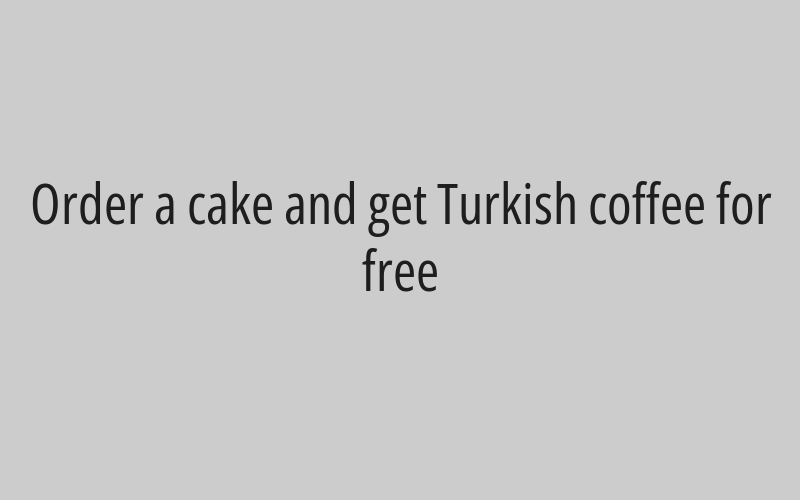 Order a shisha and get a free cake