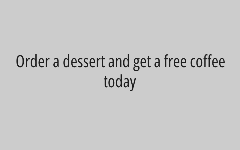 Order any hot drink and you get the second for free