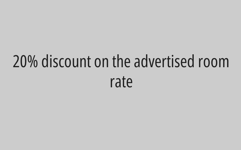 20% discount on the advertised room rate
